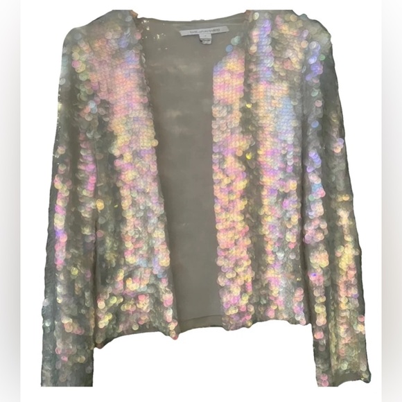Diane von Furstenberg Multicolor/Silver Sequin Top - Picture 1 of 10